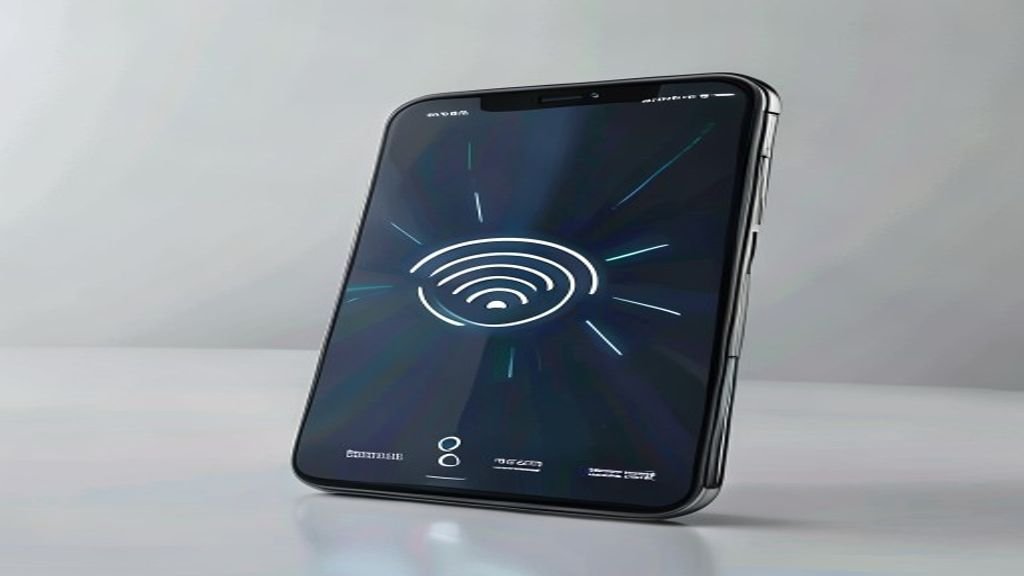 Um smartphone Samsung com sinal Wi-Fi forte para Como aumentar o sinal do wifi no celular Samsung.