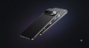 Google Pixel 10 em destaque sobre fundo escuro minimalista