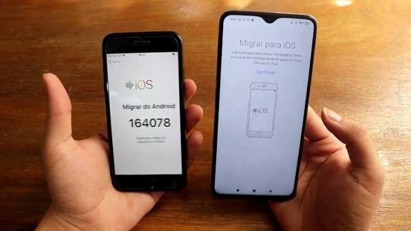 explicativa sobre como passar configuraçoes do android para o iphone