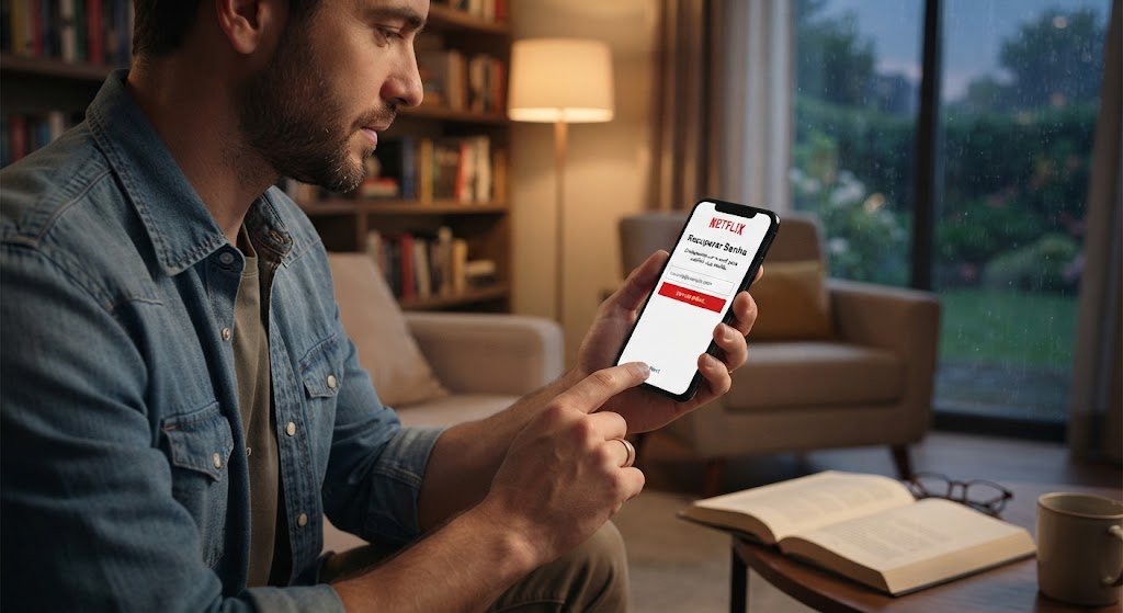 como recuperar senha da netflix pelo celular