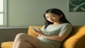 Pessoa segurando um smartphone moderno enquanto navega pelas opções na tela em um ambiente bem iluminado.