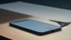 Smartphone Samsung com o recurso Always On Display ativado exibindo informações na tela