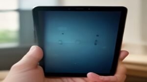 Pessoa utilizando recursos de edição de imagem por inteligência artificial em um smartphone moderno.