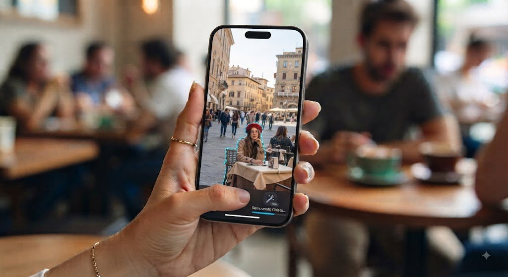 inteligência artificial para remover objetos de fotos