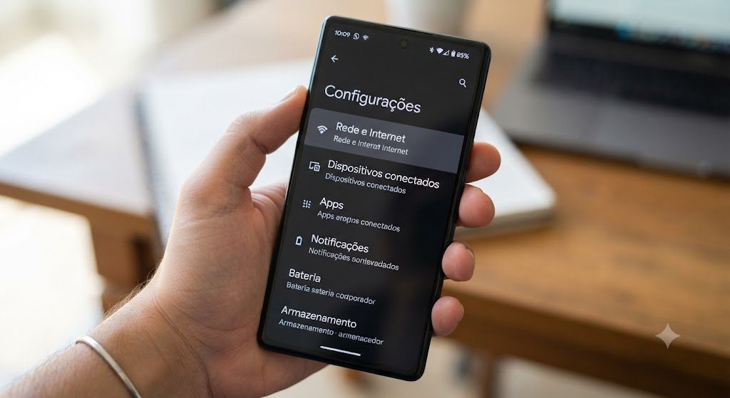porque a configuração do meu celular não abre,